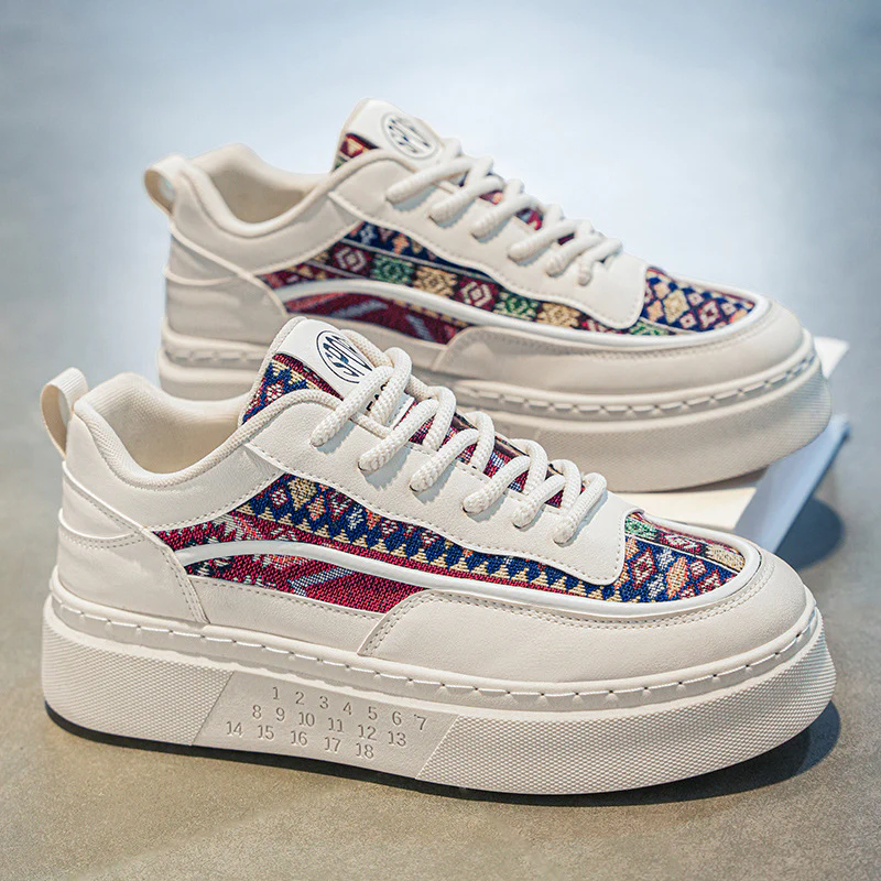 Damen Modische Sneakers mit einzigartigem Ethno-Muster und bequemer Plateausohle Heidi Mode - Image 6