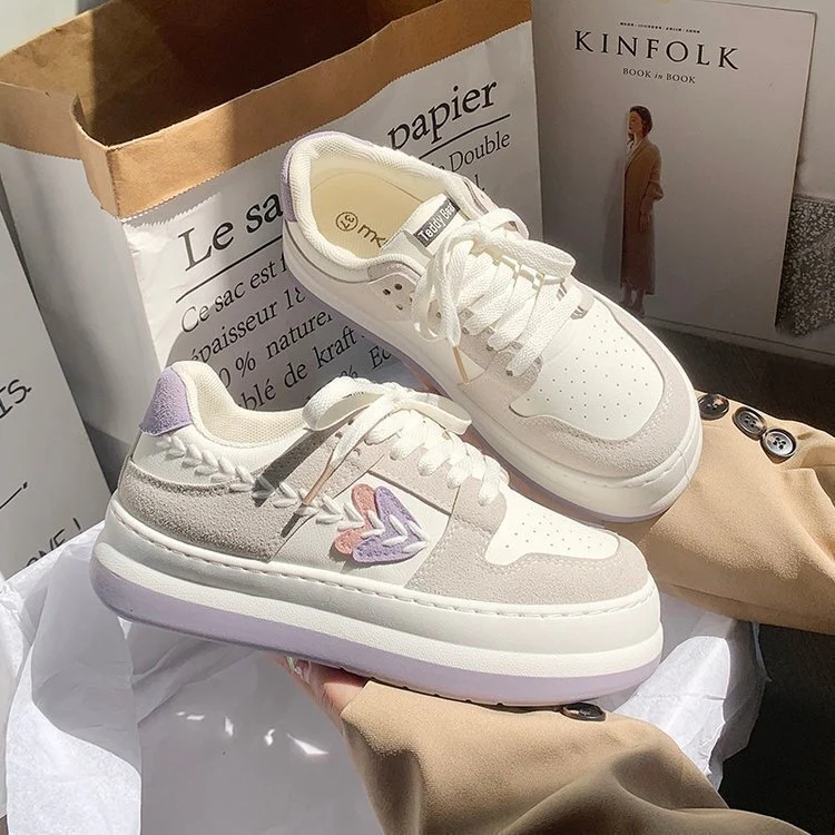Damen Modische Sneakers mit elegantem Kragen und einzigartigen Design-Details Heidi Mode - Image 4