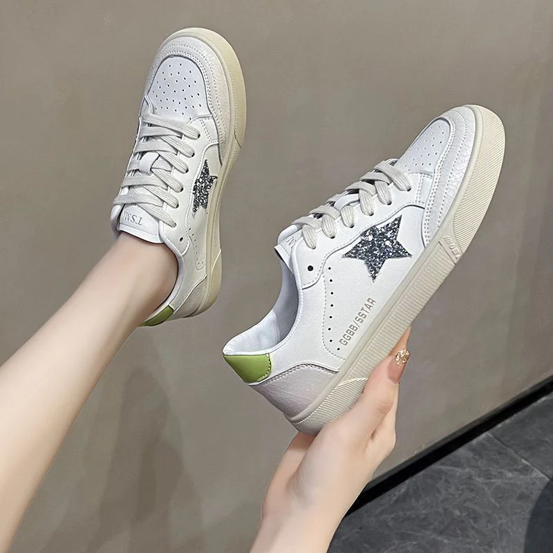 Damen modische Sneakers mit funkelnden Sternenapplikationen und atmungsaktiver Sohlenkonstruktion Heidi Mode - Image 7