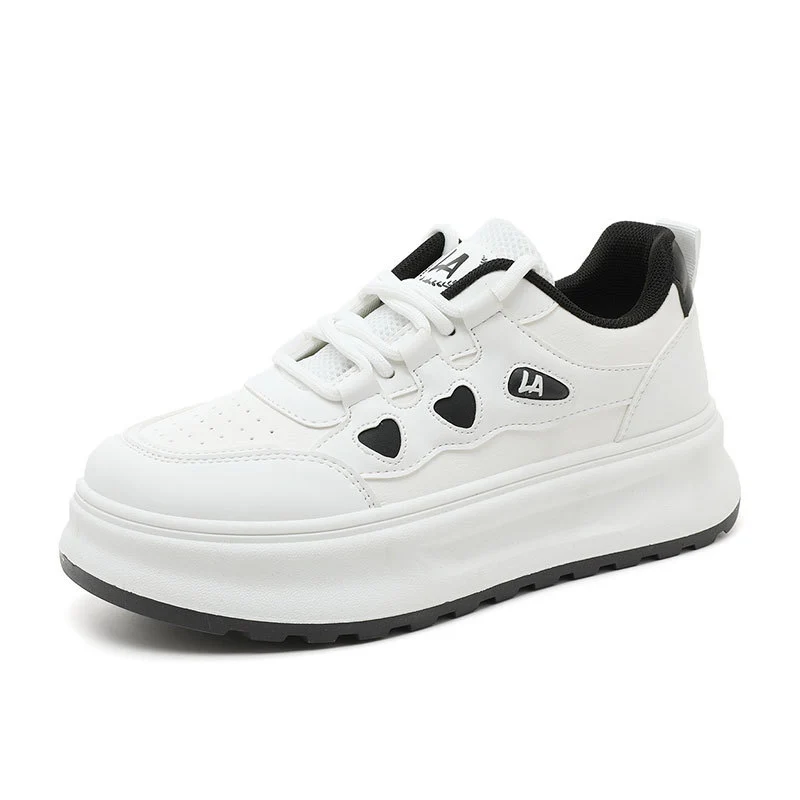 Damen modische Sneakers mit Herz-Applikationen und dämpfender Laufsohle Heidi Mode