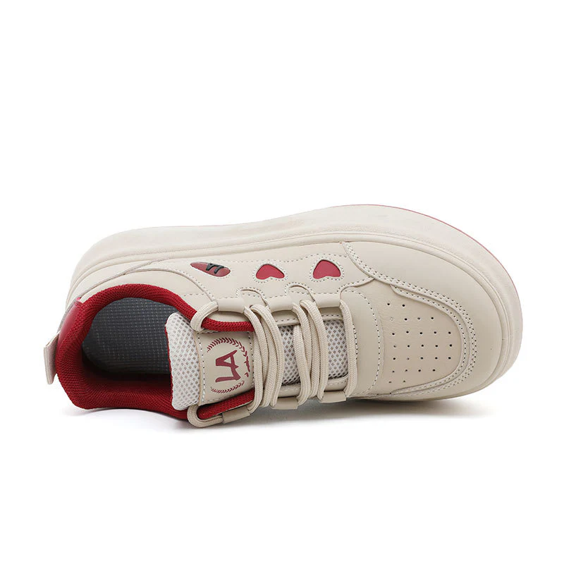 Damen modische Sneakers mit Herz-Applikationen und dämpfender Laufsohle Heidi Mode - Image 2