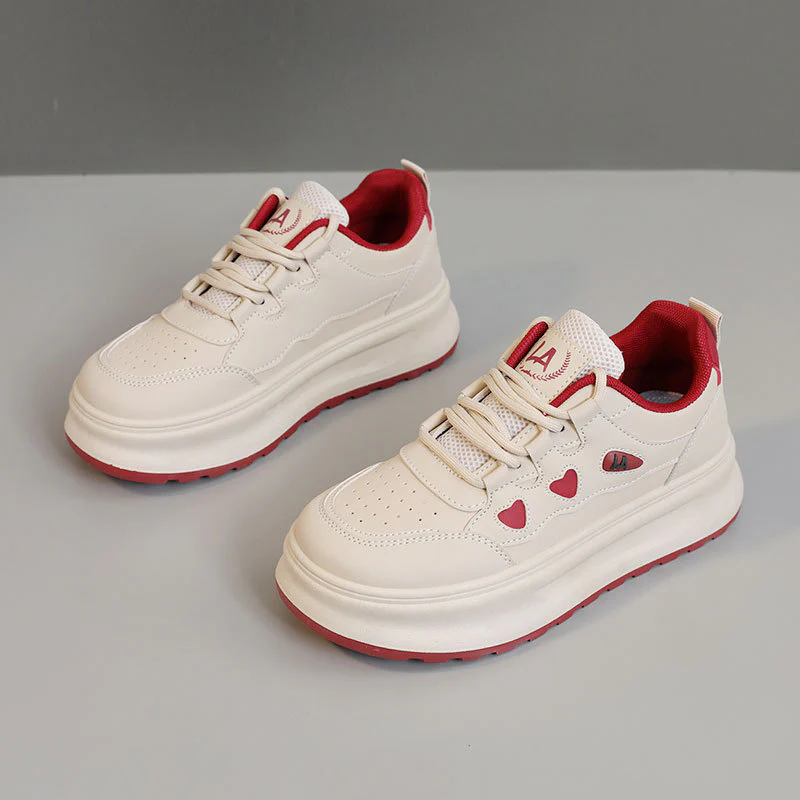Damen modische Sneakers mit Herz-Applikationen und dämpfender Laufsohle Heidi Mode - Image 6