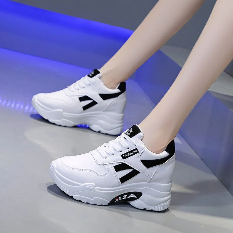 Damen modische Sneakers mit hoher Plateau-Sohle und sportlichem Design Heidi Mode - Image 6