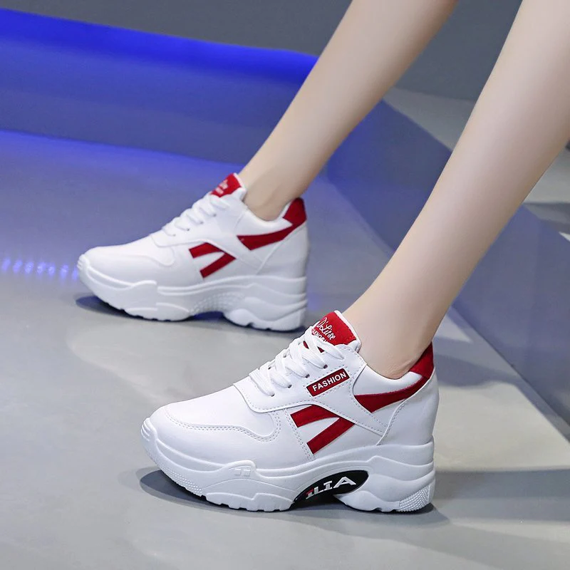 Damen modische Sneakers mit hoher Plateau-Sohle und sportlichem Design Heidi Mode - Image 7