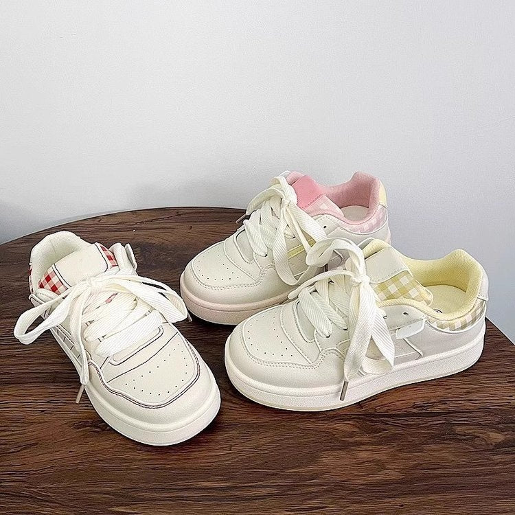 Damen modische Sneakers mit kariertem Innenfutter und hochdämpfender Sohle Heidi Mode - Image 5