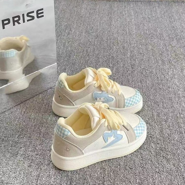 Damen Modische Sneakers mit karierten Akzenten und atmungsaktiver Struktur Heidi Mode
