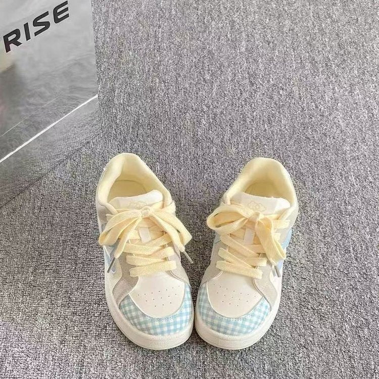 Damen Modische Sneakers mit karierten Akzenten und atmungsaktiver Struktur Heidi Mode - Image 3