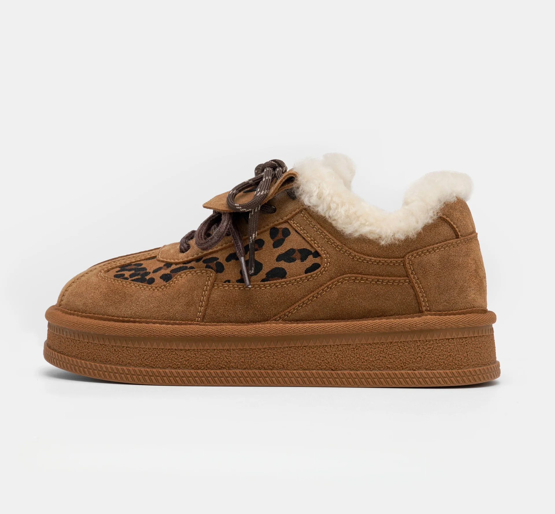 Damen modische Sneakers mit kuscheligem Innenfutter und tierischem Muster Heidi Mode - Image 5