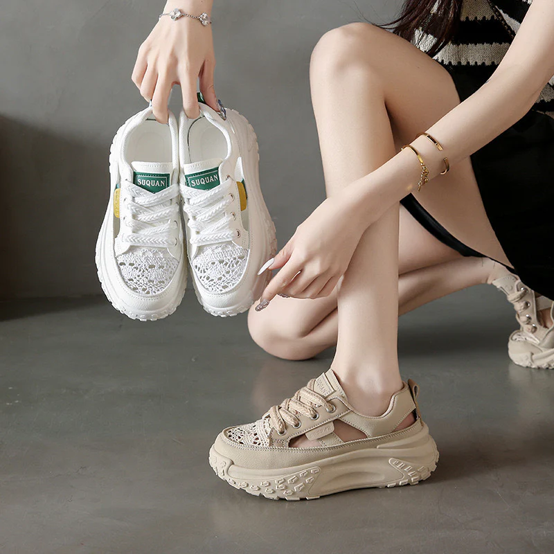Damen modische Sneakers mit luftigen Einsätzen und komfortabler Dämpfung Heidi Mode - Image 2