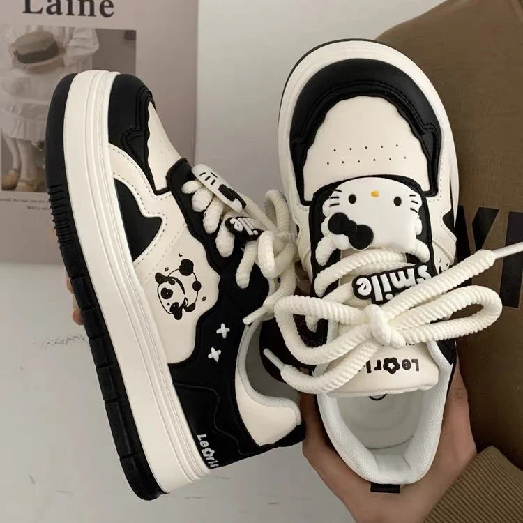 Damen Modische Sneakers mit spielerischem Panda-Design und rutschfester Sohle Heidi Mode - Image 4