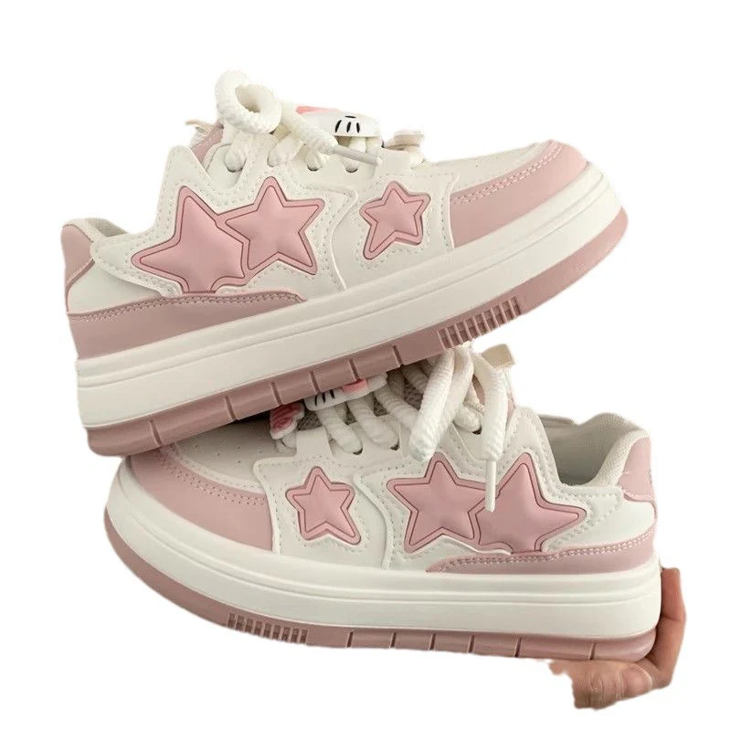 Damen Modische Sneakers mit Sternen-Applikationen und gepolsterter Sohle Heidi Mode - Image 5