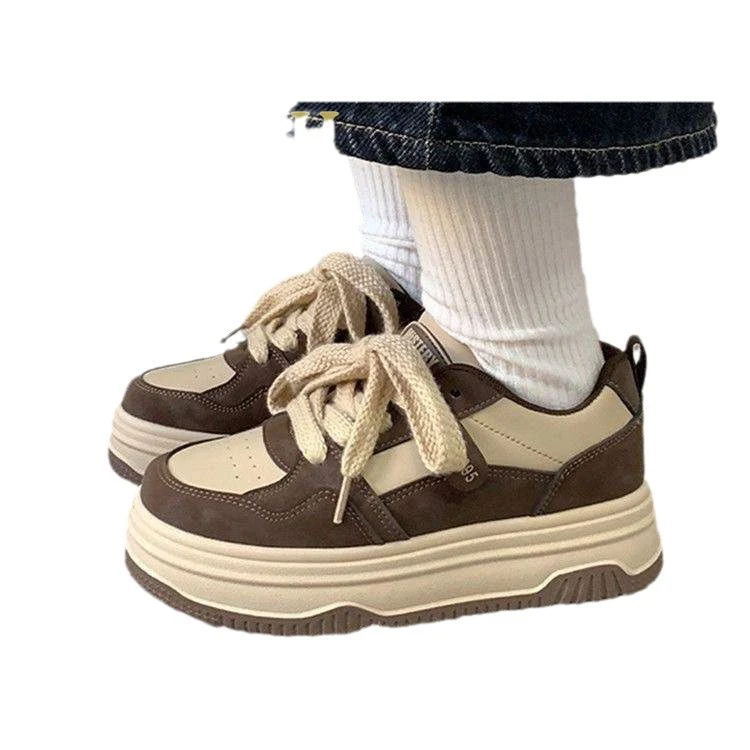 Damen modische Sneakers mit verstärktem Plateau und einzigartiger Schnürung Heidi Mode - Image 5