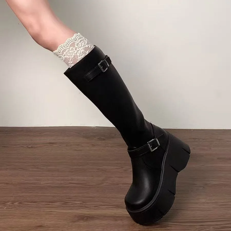 Damen Modische Stiefel mit auffälligem Schnallen-Design Heidi Mode - Image 4