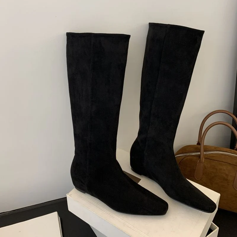 Damen modische Stiefel mit gerafftem Schaft und spitzem Fußteil Heidi Mode - Image 8
