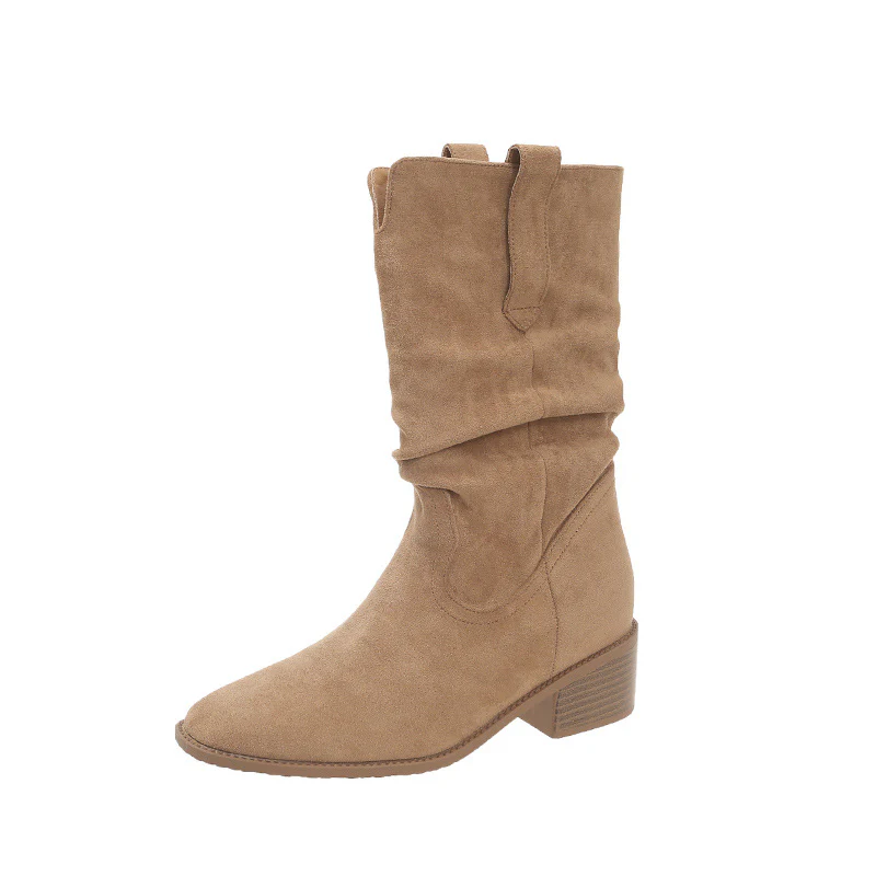 Damen modische Stiefel mit lässigem Falten-Design Heidi Mode - Image 4
