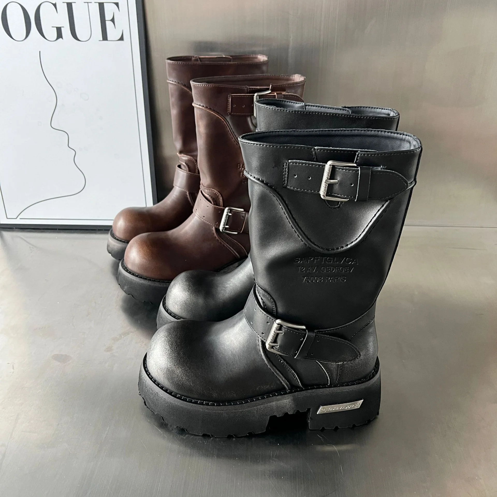Damen modische Stiefel mit markantem Design und robustem Profil Heidi Mode - Image 3