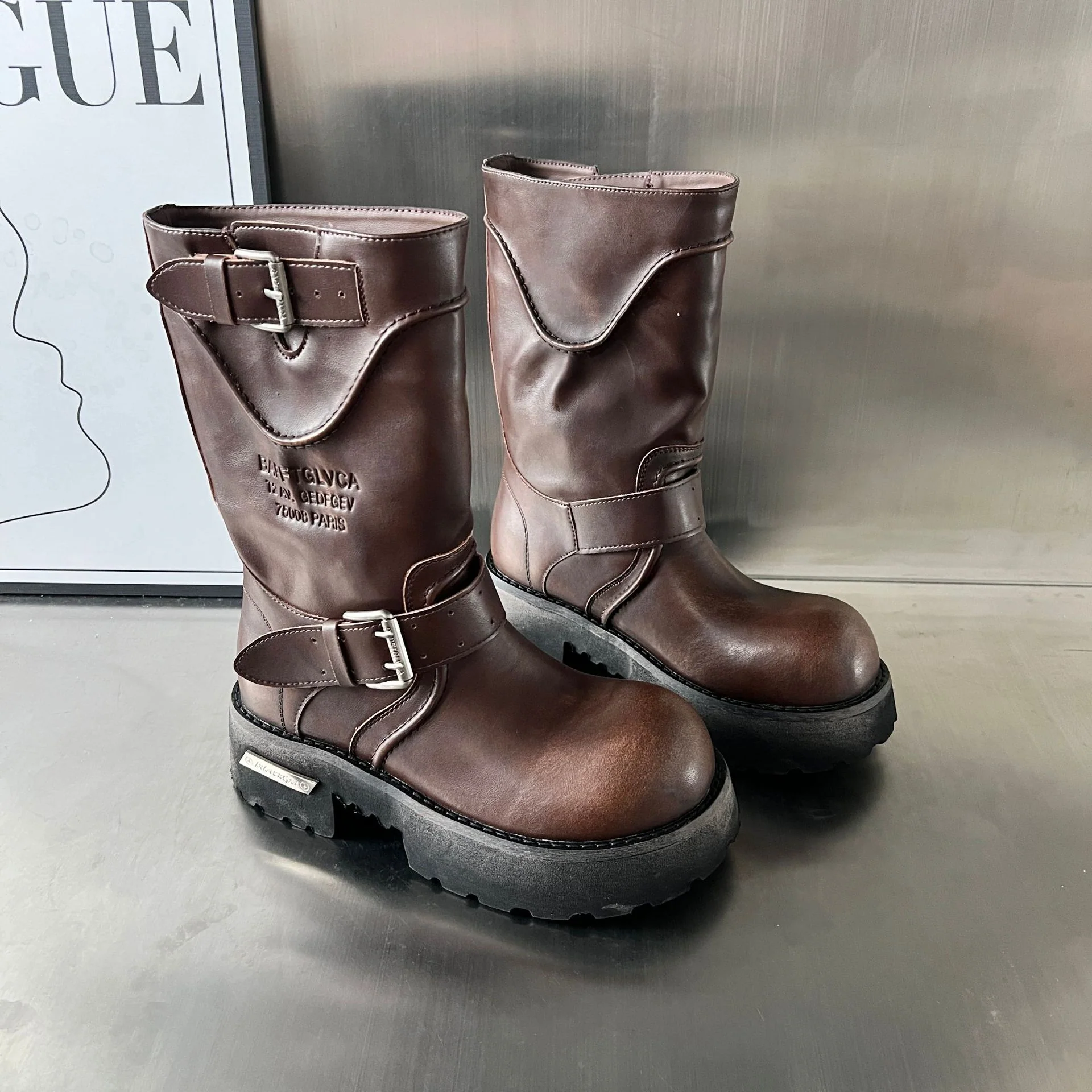 Damen modische Stiefel mit markantem Design und robustem Profil Heidi Mode - Image 4