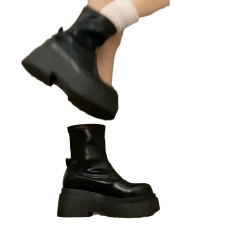 Damen Modische Stiefel mit robuster Plateausohle und weichem Obermaterial Heidi Mode - Image 5