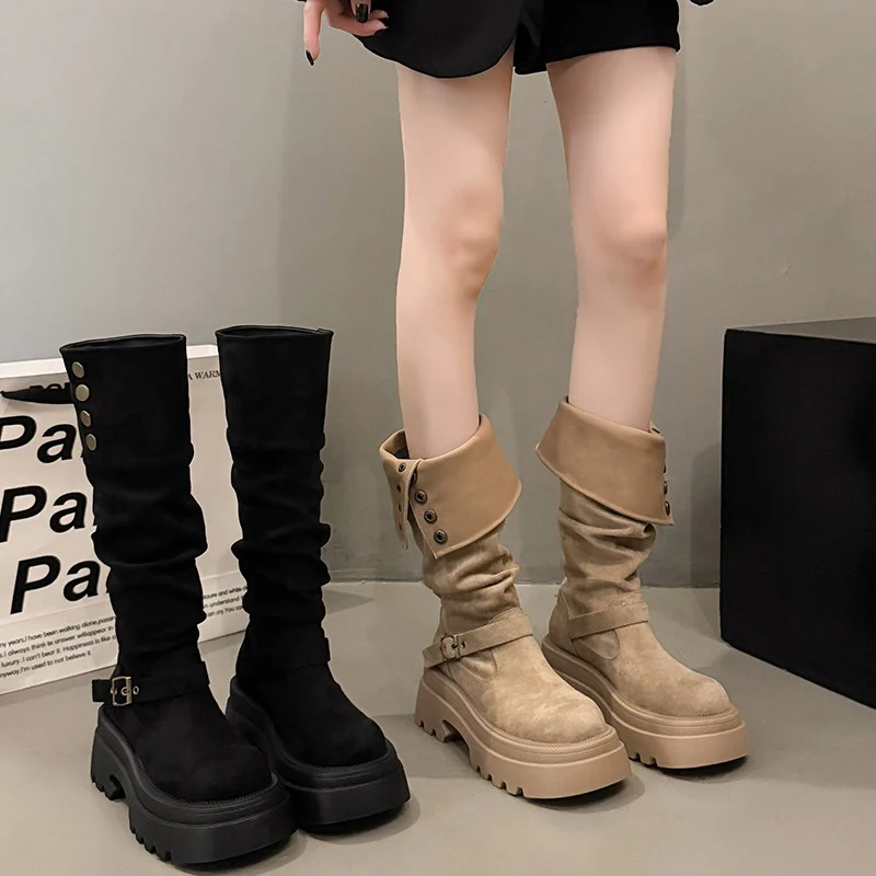 Damen modische Stiefel mit rutschfester Sohle und elegantem Schaft Heidi Mode - Image 4