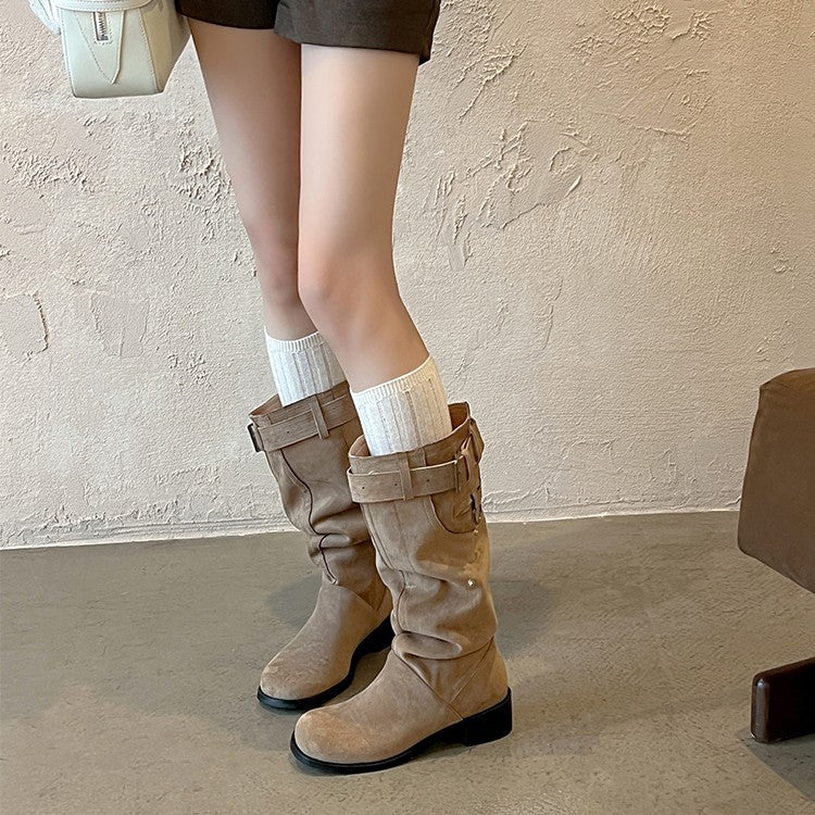 Damen modische Stiefel mit verstellbarem Gummibund und komfortablem Blockabsatz Heidi Mode - Image 3