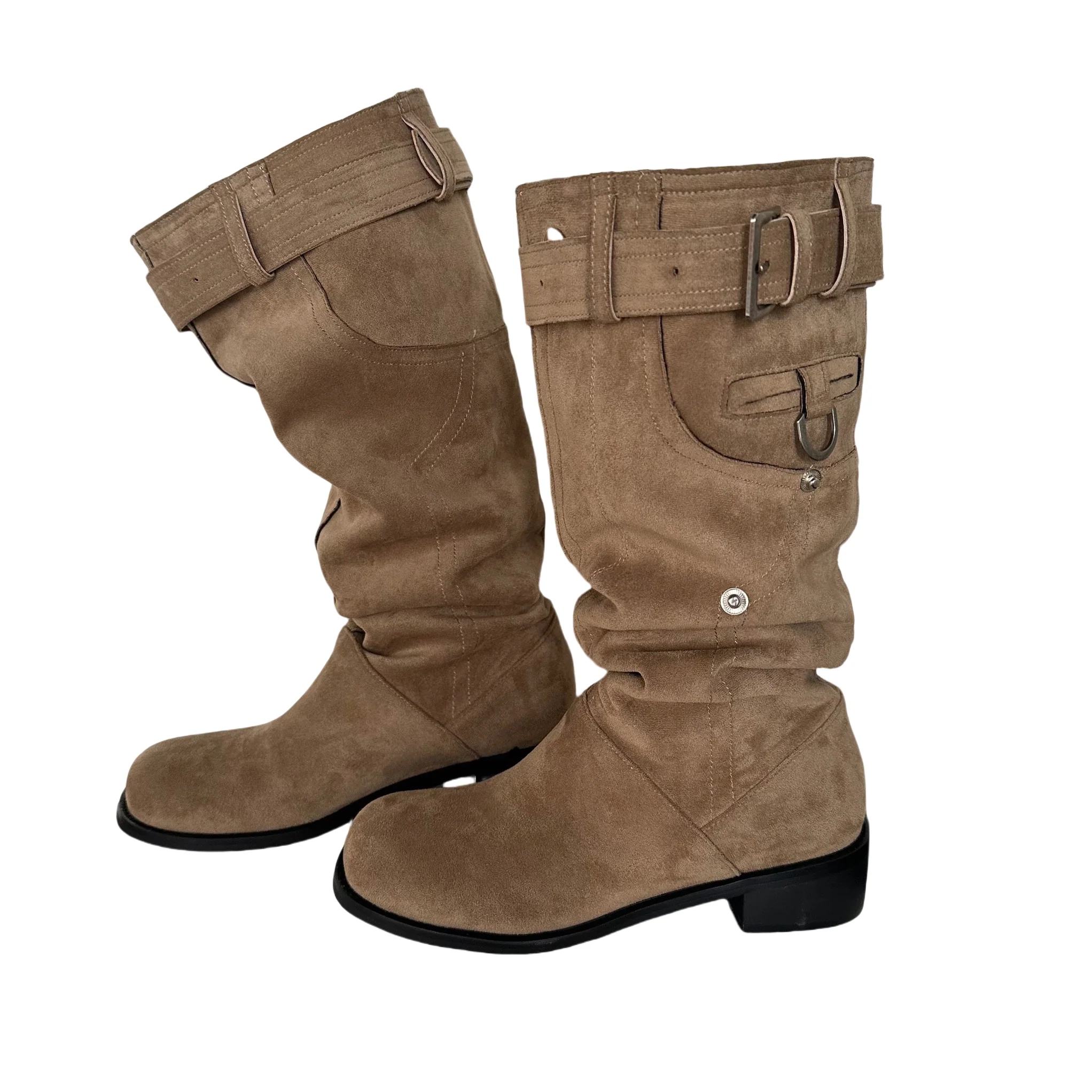 Damen modische Stiefel mit verstellbarem Gummibund und komfortablem Blockabsatz Heidi Mode - Image 7