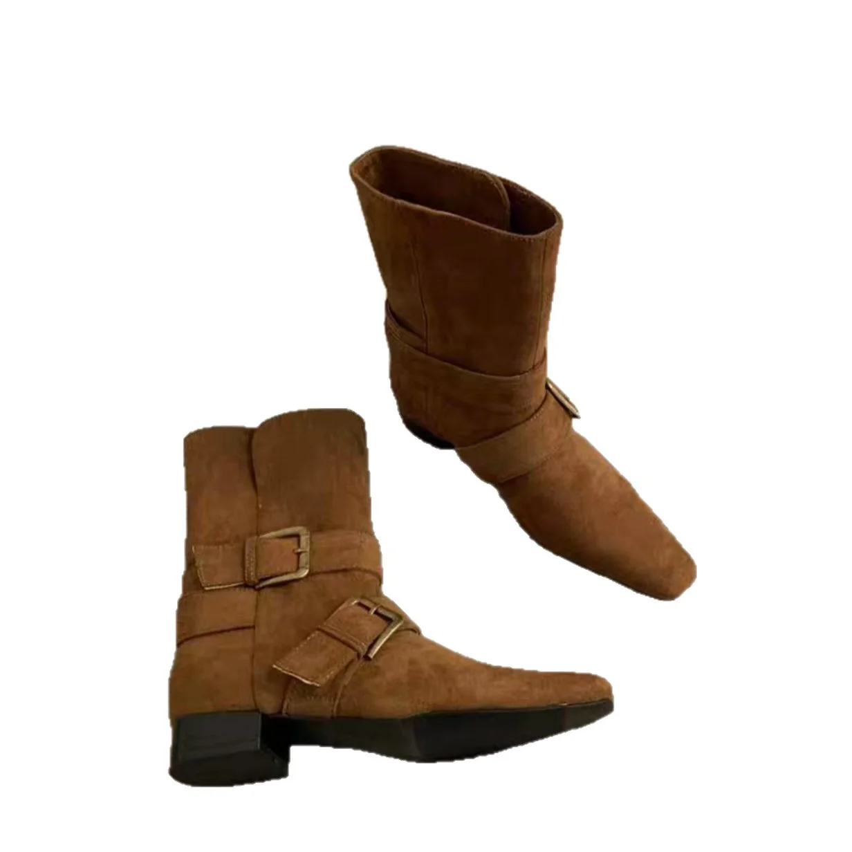 Damen Modische Stiefeletten mit dekorativen Schnallen von Heidi Mode - Image 5