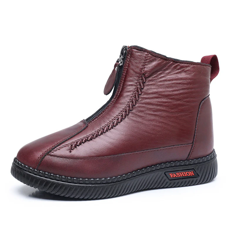 Damen Modische Stiefeletten mit doppeltem Reißverschluss und rutschfester Sohle Heidi Mode - Image 5