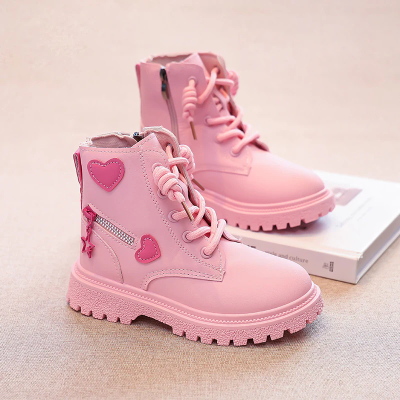 Damen modische Stiefeletten mit herzförmigen Applikationen und robustem Sohlenprofil Heidi Mode - Image 3