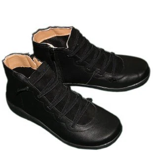 Damen modische Stiefeletten mit seitlichem Reißverschluss und weichem Lederabdeckung Heidi Mode - Image 7