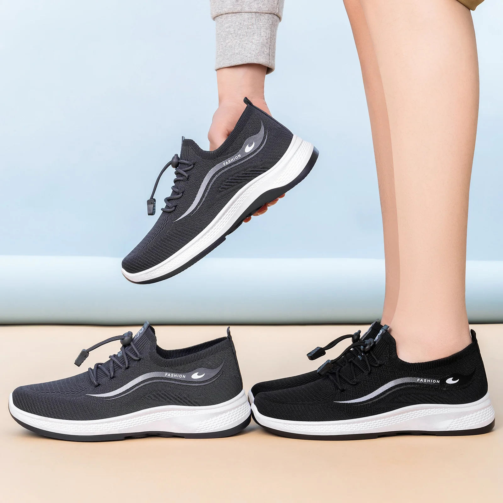 Damen Modische und bequeme Sport-Sneaker mit elastischem Schnellschnürsystem Heidi Mode - Image 4
