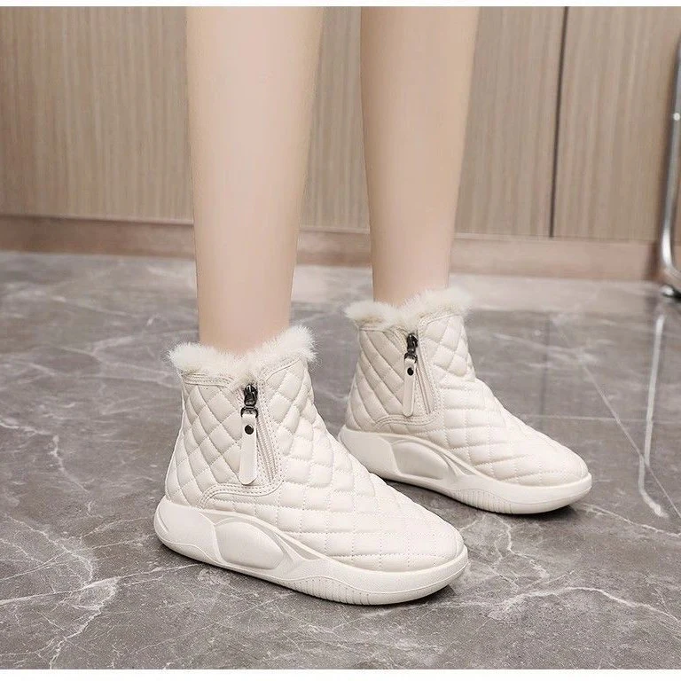 Damen modische Winter-Sneaker mit kuscheligem Innenfutter und praktischem Reißverschluss Heidi Mode - Image 2