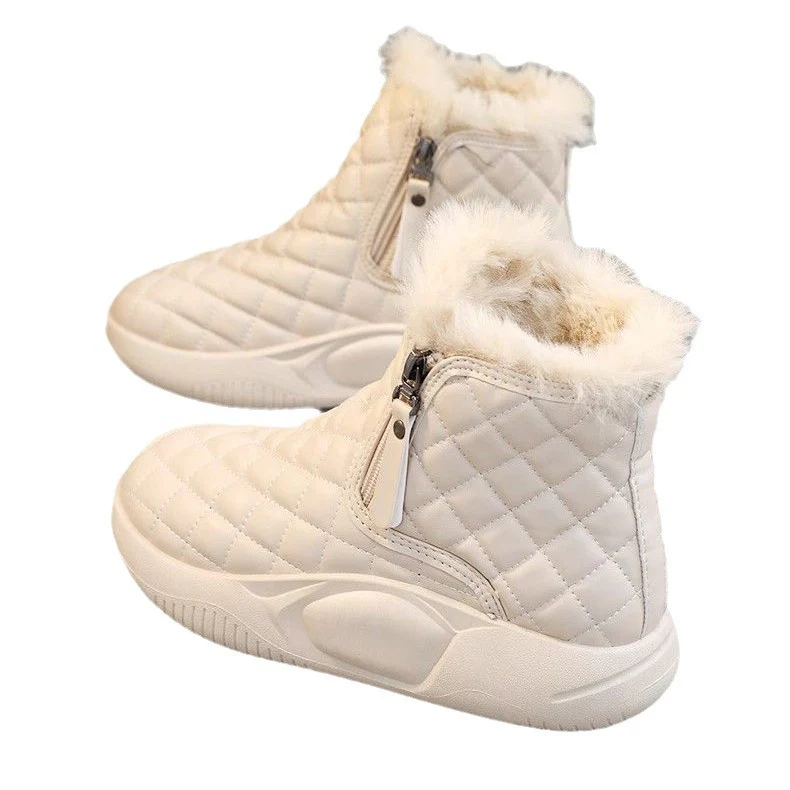 Damen modische Winter-Sneaker mit kuscheligem Innenfutter und praktischem Reißverschluss Heidi Mode - Image 5