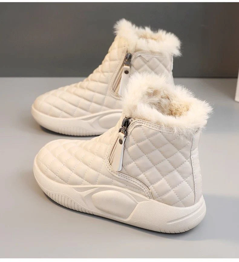Damen modische Winter-Sneaker mit kuscheligem Innenfutter und praktischem Reißverschluss Heidi Mode - Image 6