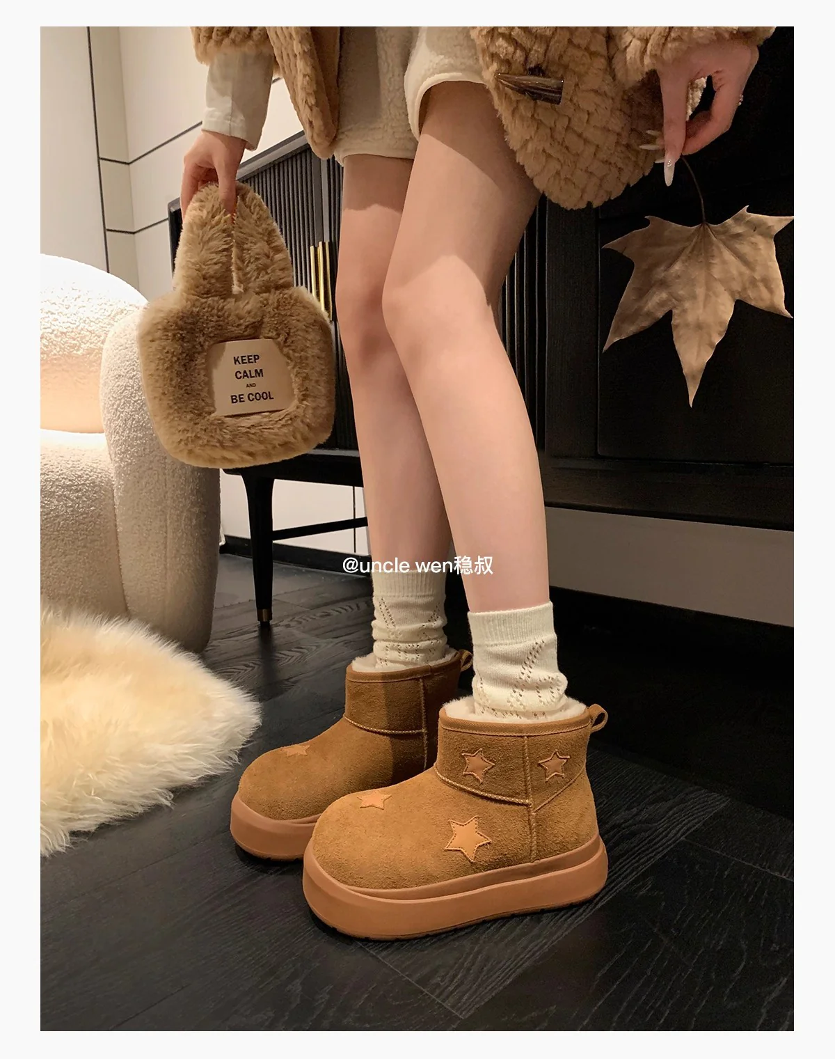Damen modische Winterboots mit bequemer Sohle und elegantem Sternen-Design Heidi Mode - Image 6