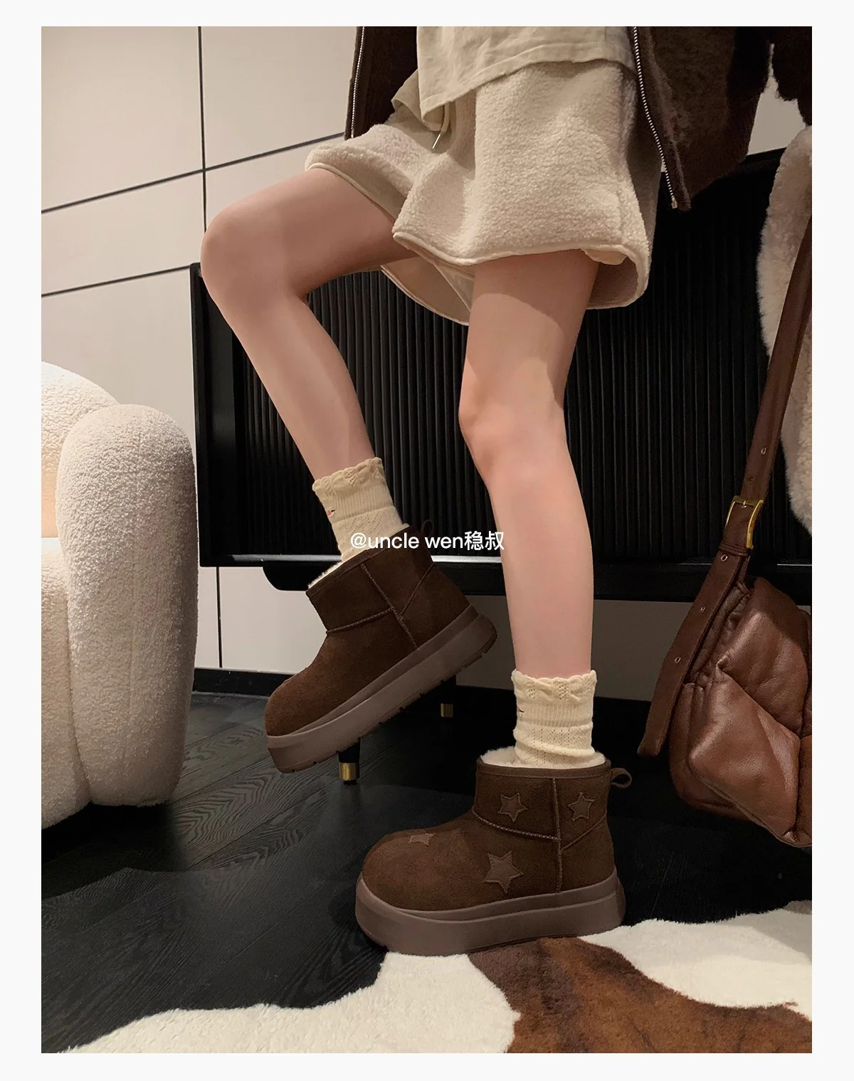 Damen modische Winterboots mit bequemer Sohle und elegantem Sternen-Design Heidi Mode - Image 7