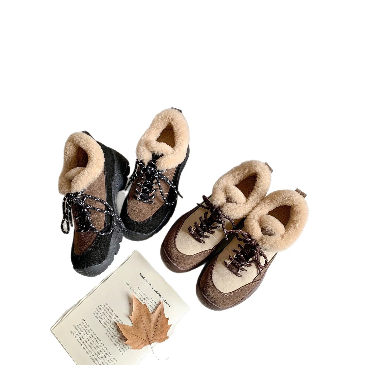 Damen modische Winterboots mit flauschigem Innenfutter und flexiblem Schnürsystem Heidi Mode - Image 5