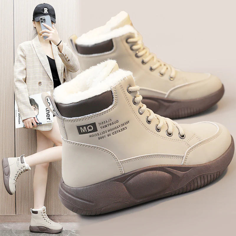 Damen modische Winterstiefel mit kuscheligem Fleece-Futter und rutschfester Sohle Heidi Mode