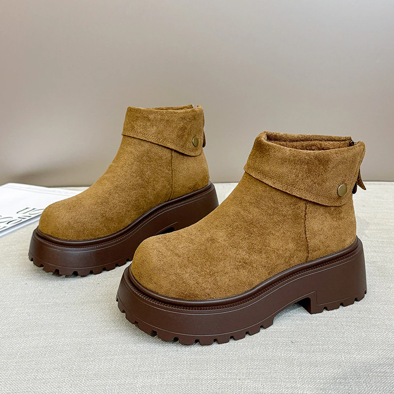 Damen modische Winterstiefeletten mit hohem Plateau und kuscheligem Innenfutter Heidi Mode - Image 2
