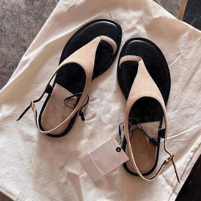 Damen Modische Zehentrenner-Sandalen mit elegantem Riemendesign und bequemem Fußbett Heidi Mode