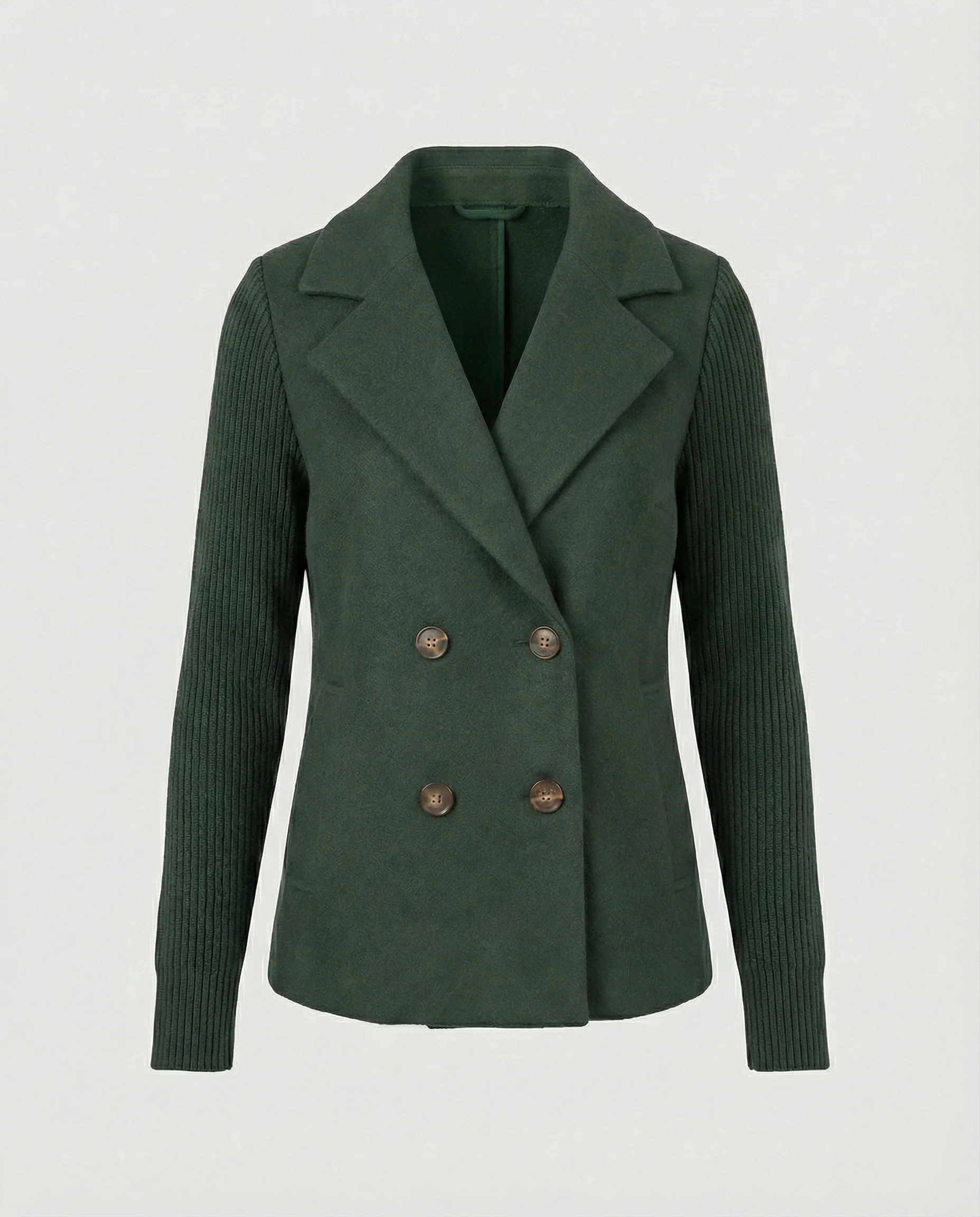 Damen Bouclé Blazer mit Strickärmeln - Image 11