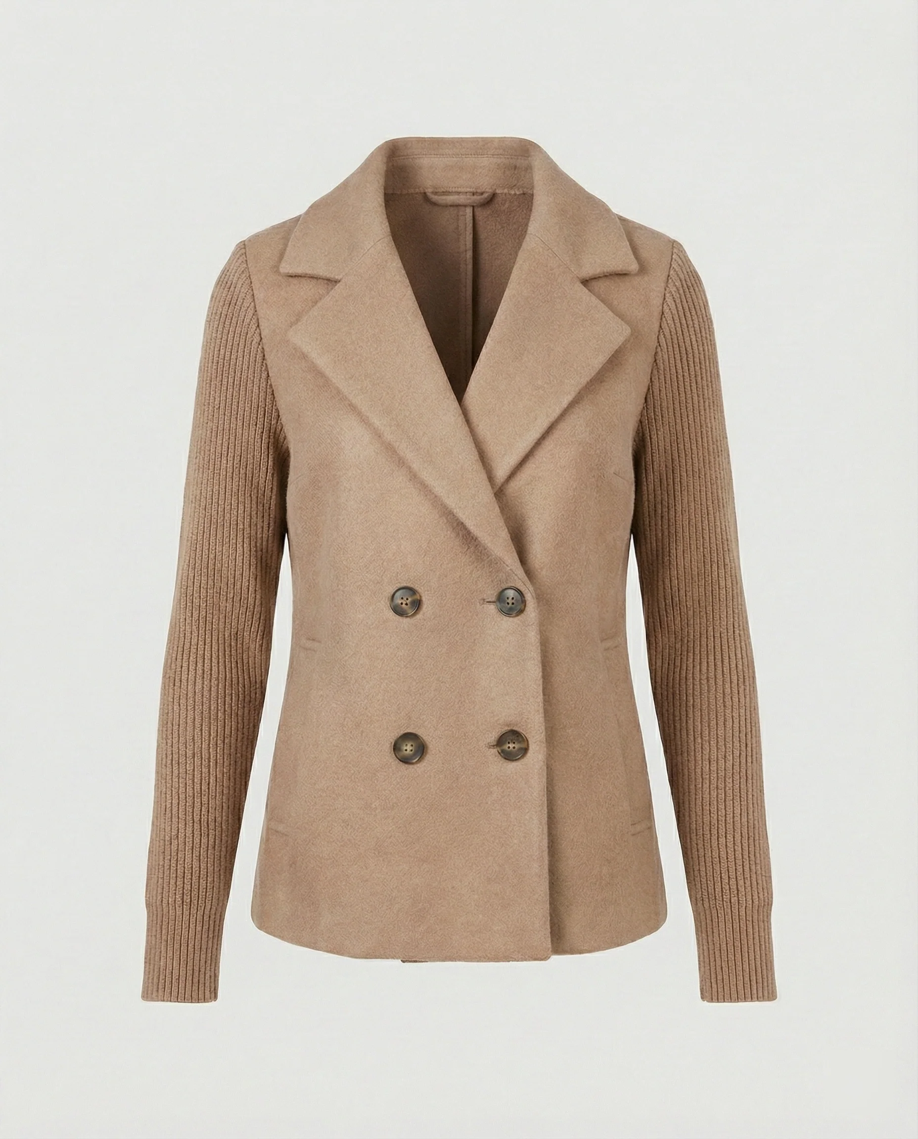 Damen Bouclé Blazer mit Strickärmeln - Image 8