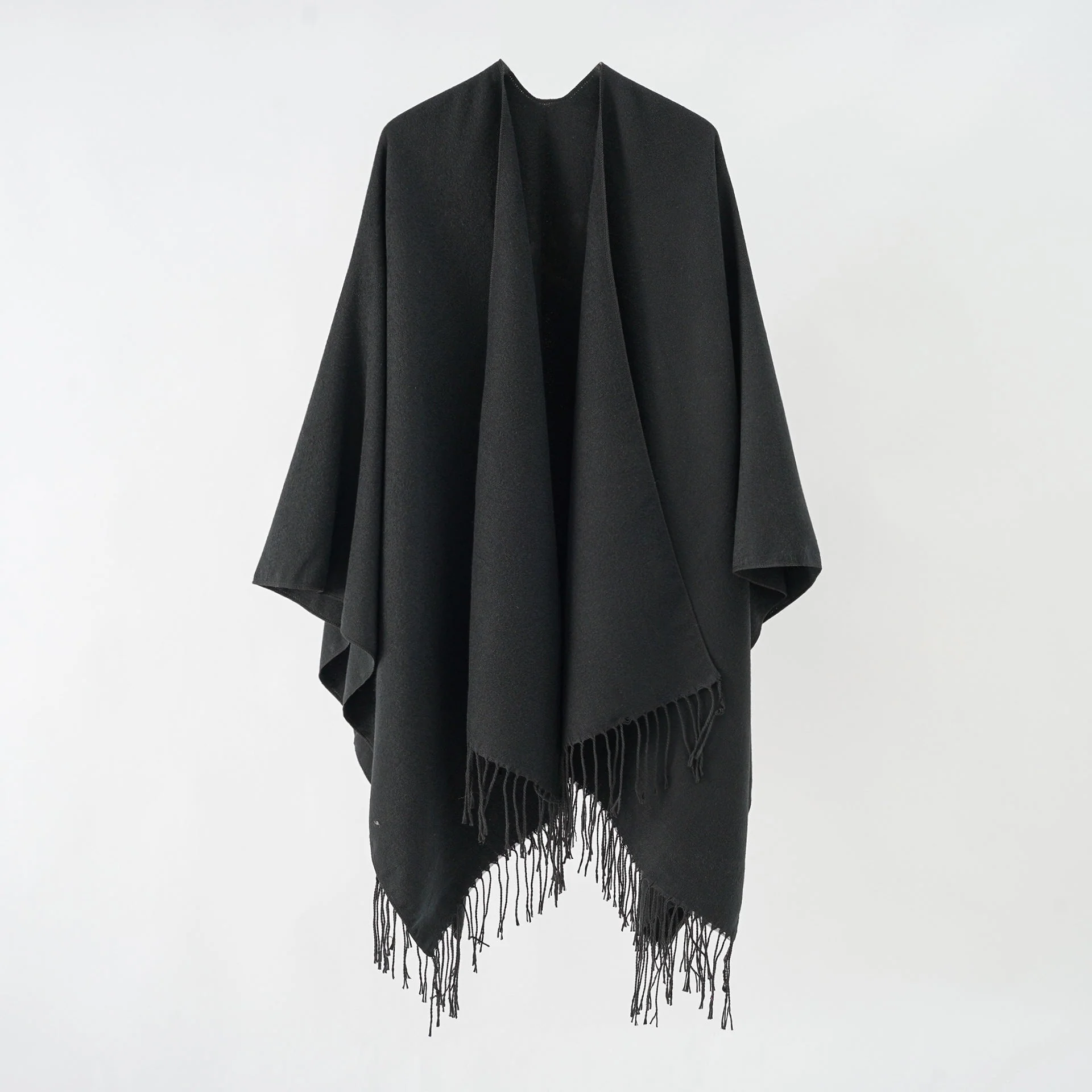 Damen Modischer Fransen-Poncho Aus Weichem Material mit Luxuriösem Fall Heidi-Mode