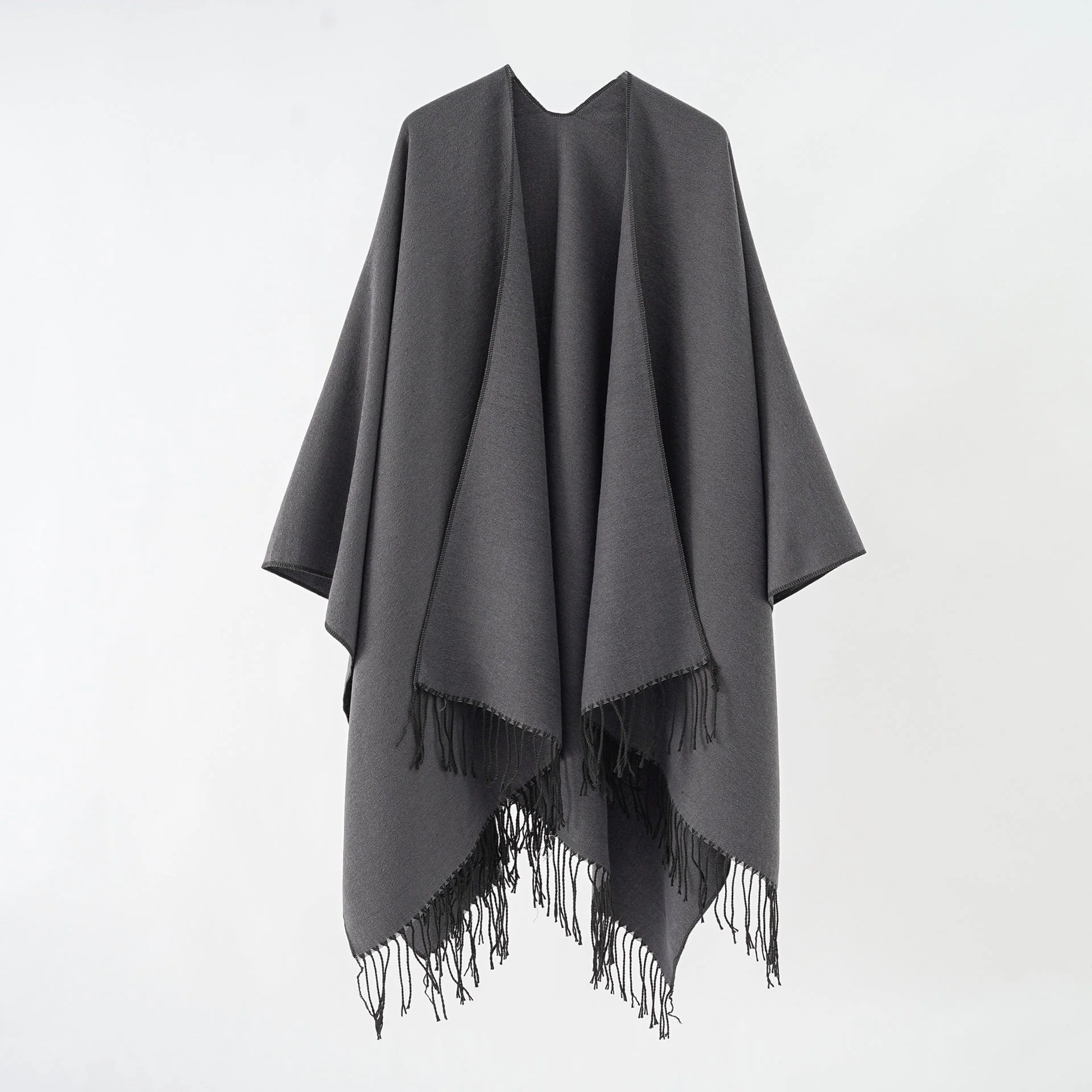 Damen Modischer Fransen-Poncho Aus Weichem Material mit Luxuriösem Fall Heidi-Mode - Image 10