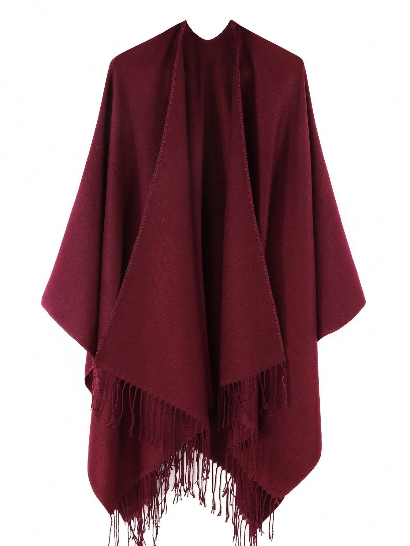 Damen Modischer Fransen-Poncho Aus Weichem Material mit Luxuriösem Fall Heidi-Mode - Image 12