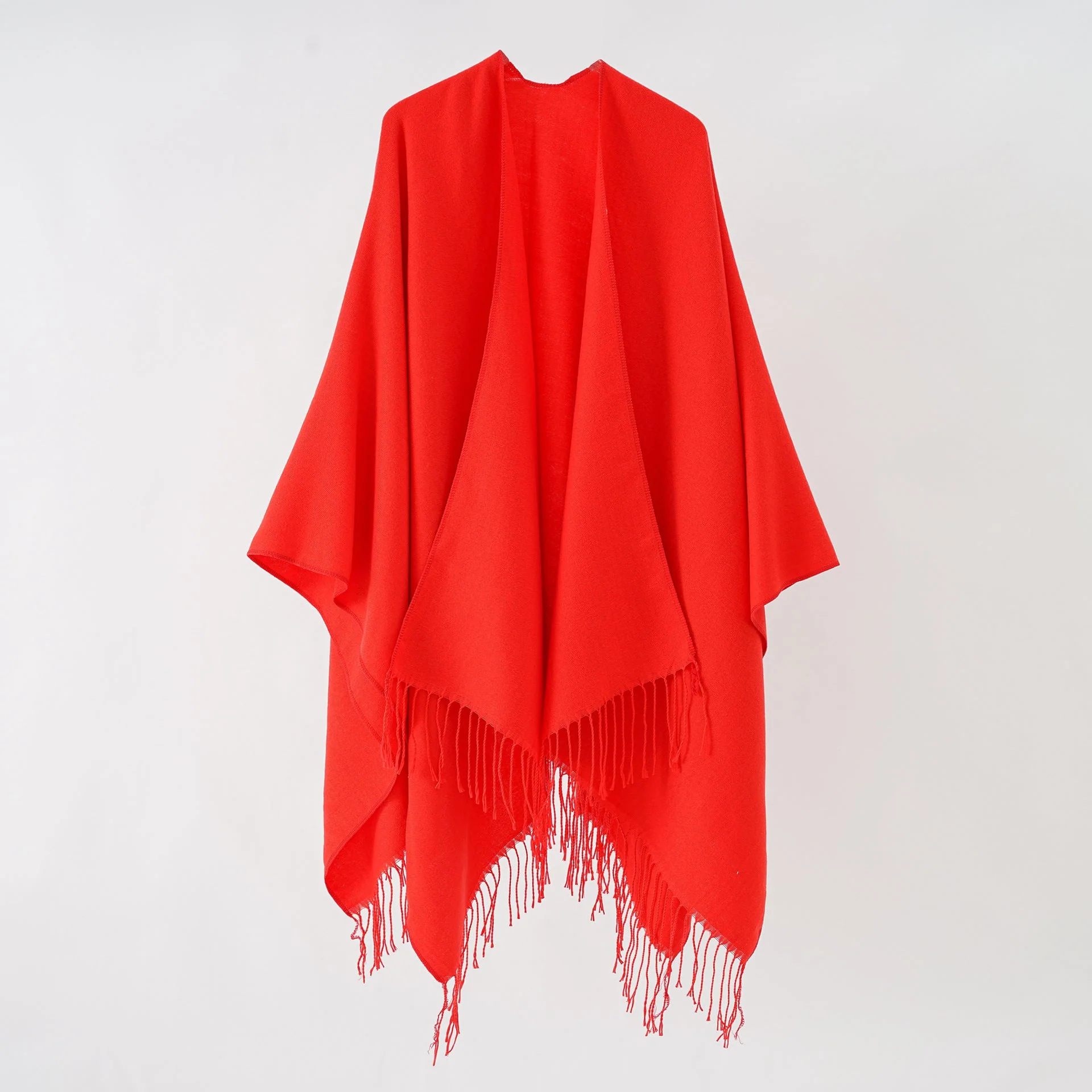 Damen Modischer Fransen-Poncho Aus Weichem Material mit Luxuriösem Fall Heidi-Mode - Image 4
