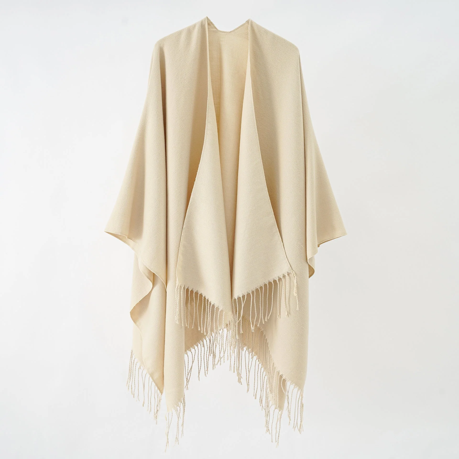 Damen Modischer Fransen-Poncho Aus Weichem Material mit Luxuriösem Fall Heidi-Mode - Image 5
