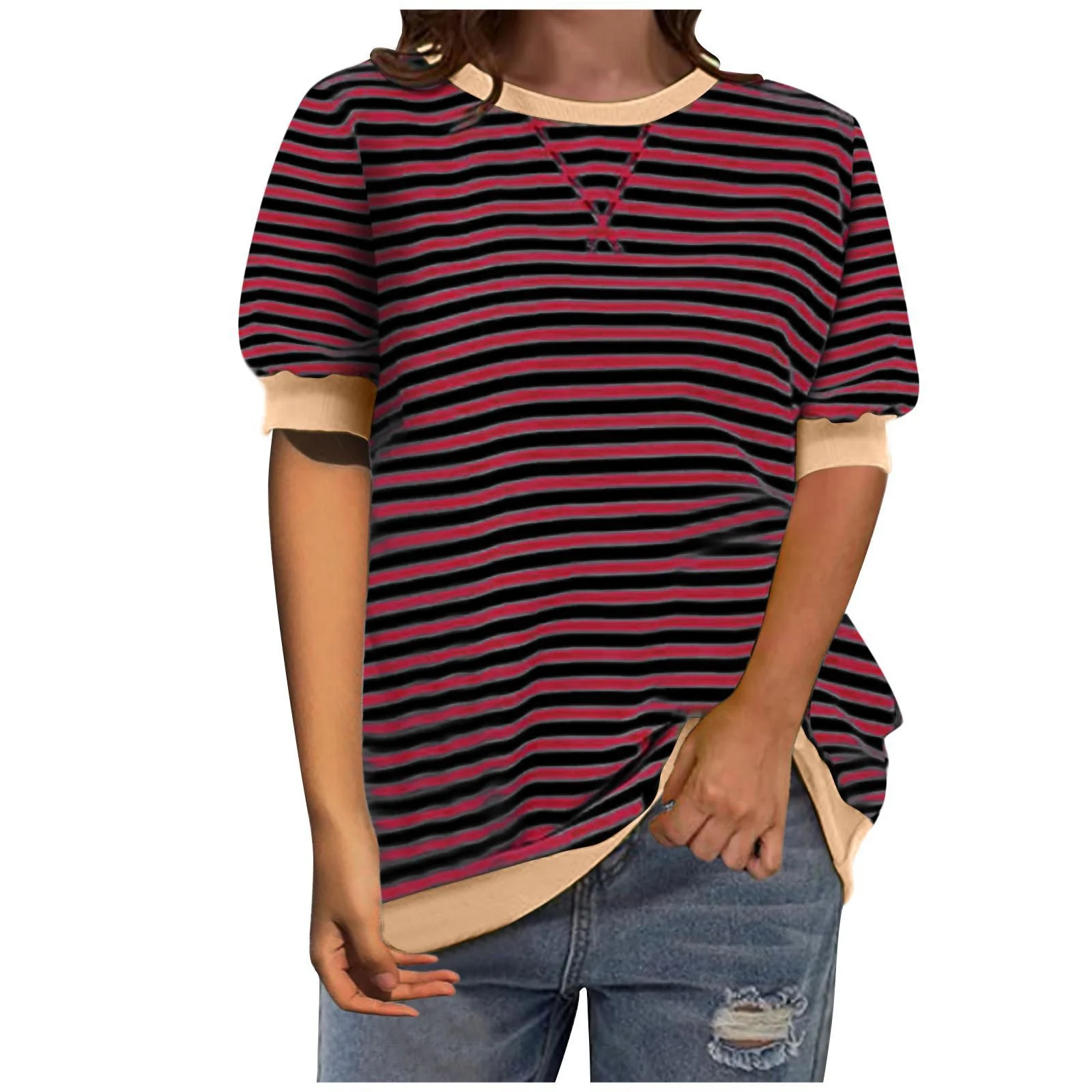 Damen Modisches Streifenshirt mit lässigem Schnitt Heidi-Mode - Image 12