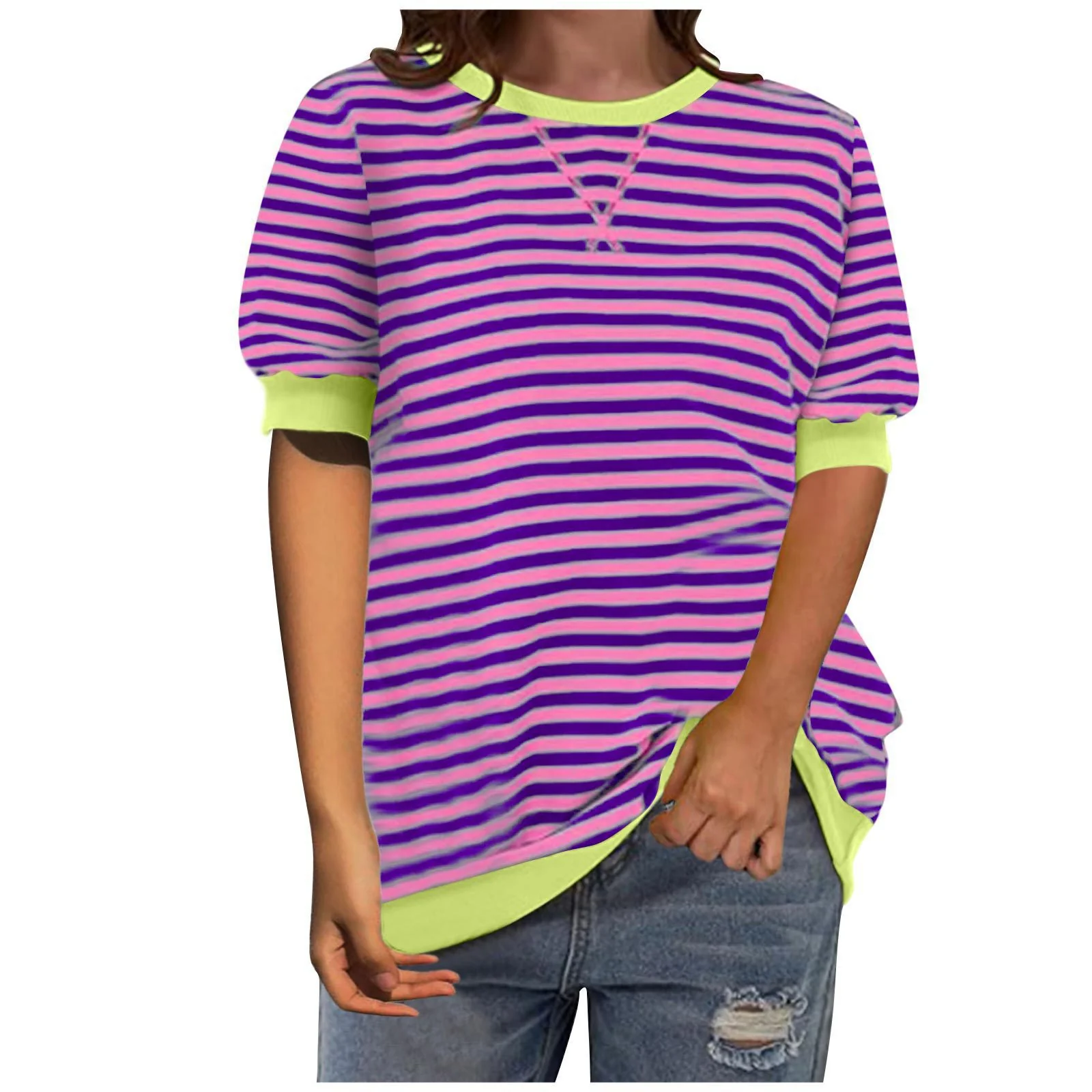 Damen Modisches Streifenshirt mit lässigem Schnitt Heidi-Mode - Image 5