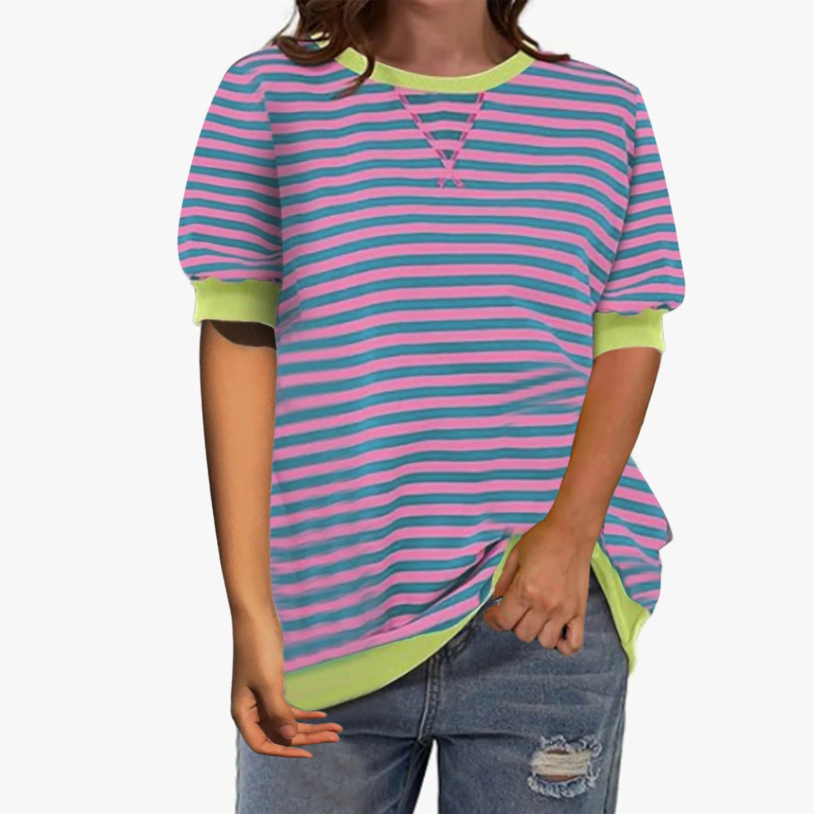 Damen Modisches Streifenshirt mit lässigem Schnitt Heidi-Mode - Image 6