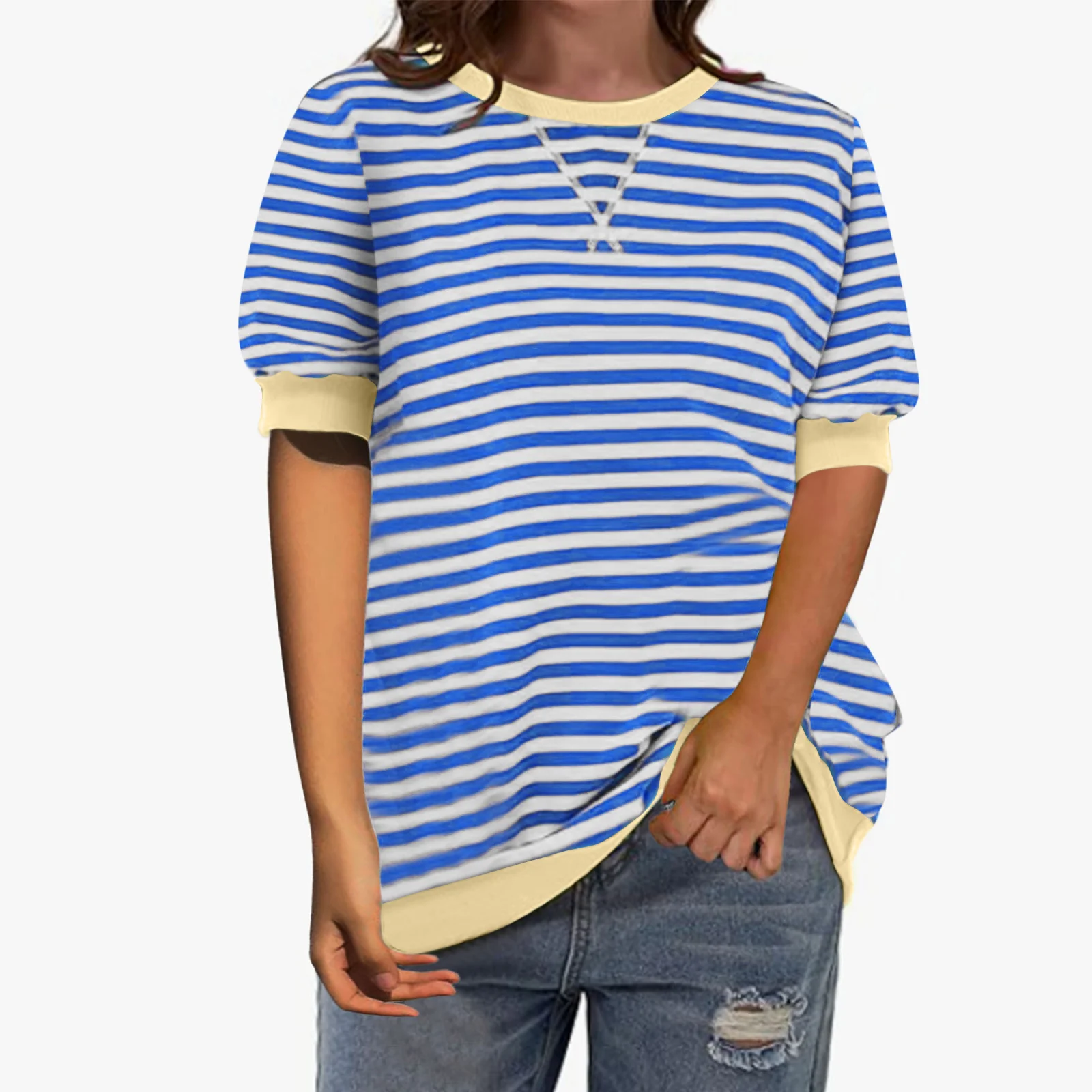Damen Modisches Streifenshirt mit lässigem Schnitt Heidi-Mode - Image 8